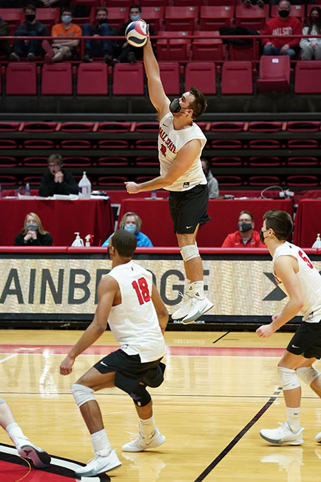 NCAA men's volleyball 2/6/2021-Ball State volleyball-Blake Reardon