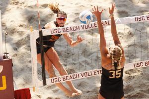 College Beach Volleyball 4/5/2021-Delaynie Maple-USC beach volleyball